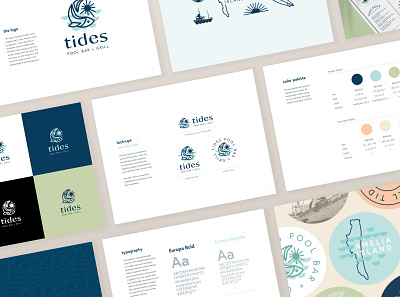 Tides bar beach beach bar brand brand guidelines branding design logo logomark