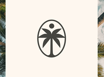 Distance Makes the Heart Grow Fronder beach brand branding design florida logomark palm trees