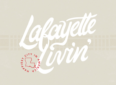Lafayette Livin' brand branding handdrawn handlettered lettering