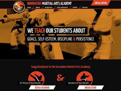 Martial Arts Website Redesign