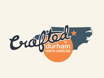 Previous Version of Crafted In crafted durham lettering nc north carolina type