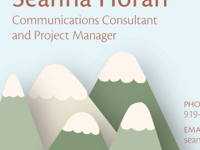 Business Card Design consulting illustration mountains