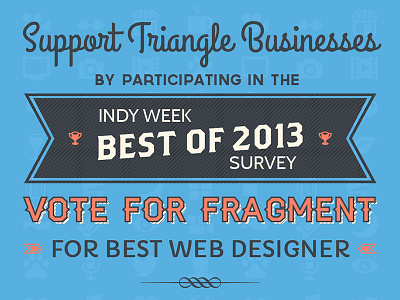 Vote For Fragment icons indy week texture typography vote