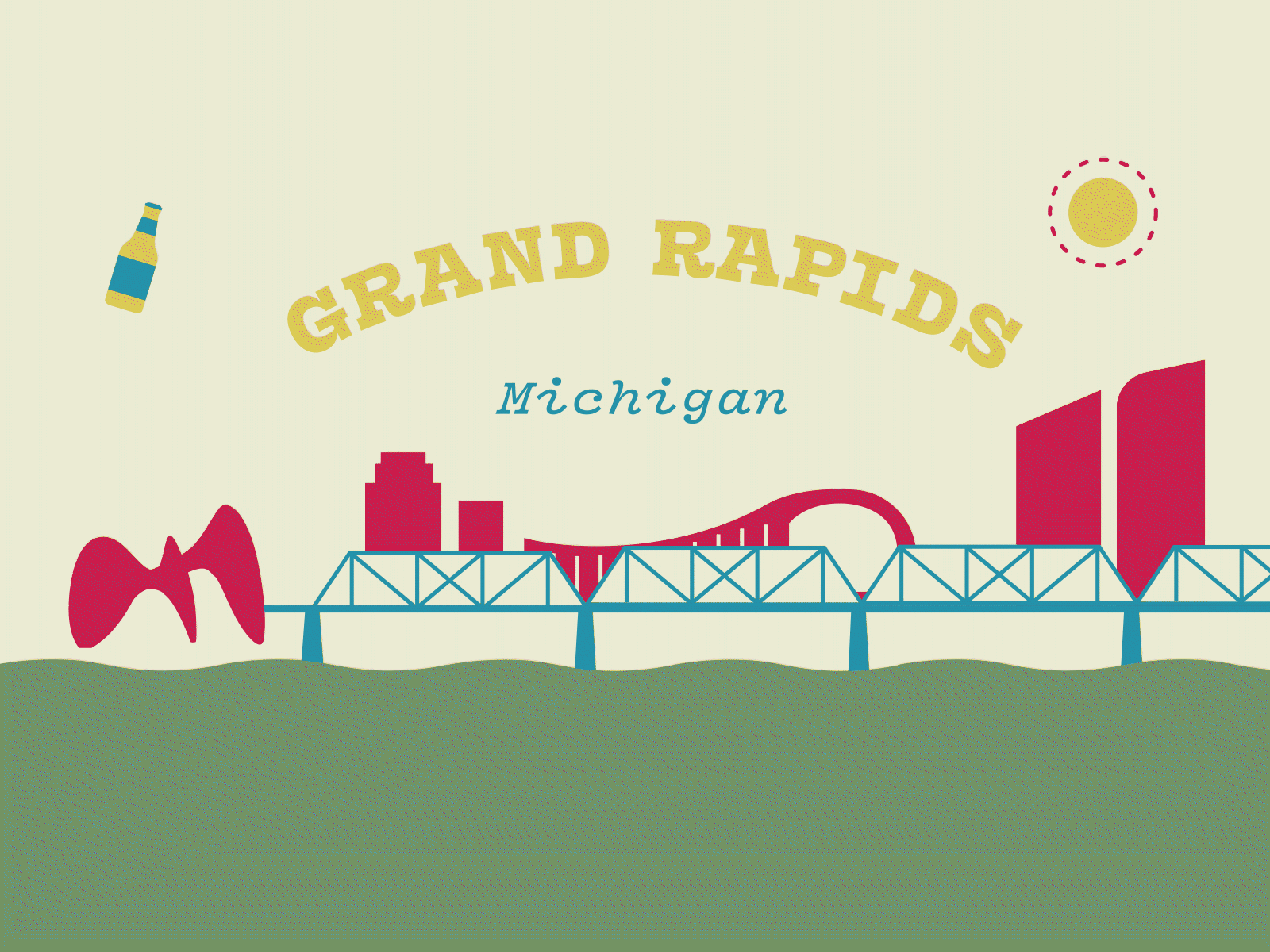 Grand Rapids Beer City aftereffects animation beer beer city city design grand rapids illustration motiongraphics