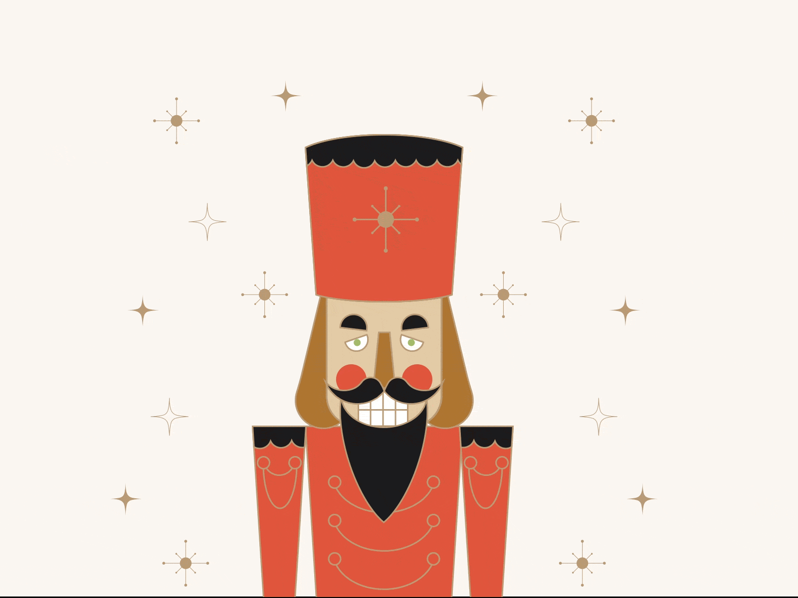 Day 1 - 12 to xmas doodle challenge 24toxmas after effects animation christmas doodle challenge festive gif holiday illustration motion graphic motion graphics nutcracker prompt sparkles xmas