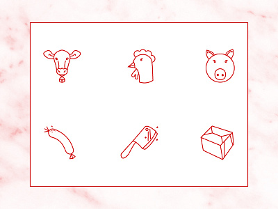 Butcher Shop Icons butcher shop icons illustration