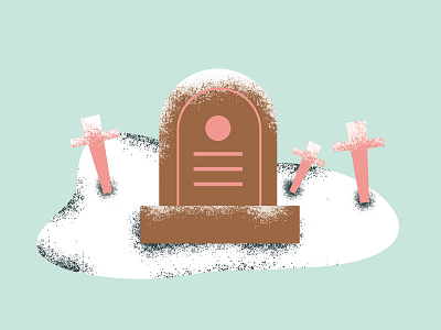 11/30 vectober - snow grave gravestone graveyard halloween illustration inktober snow vectober