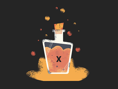 24/30 vectober - dizzy bottle dizzy halloween illustration inktober poison potion vectober