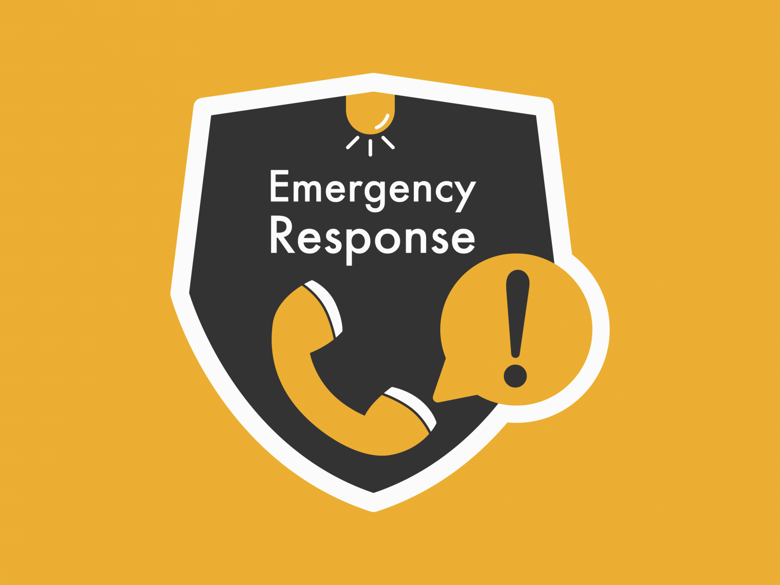 emergency response logo after effects communication elearning emergency emergency response environmental health and safety factory gif illustration logo manufacturing motion graphics phone speech bubble training