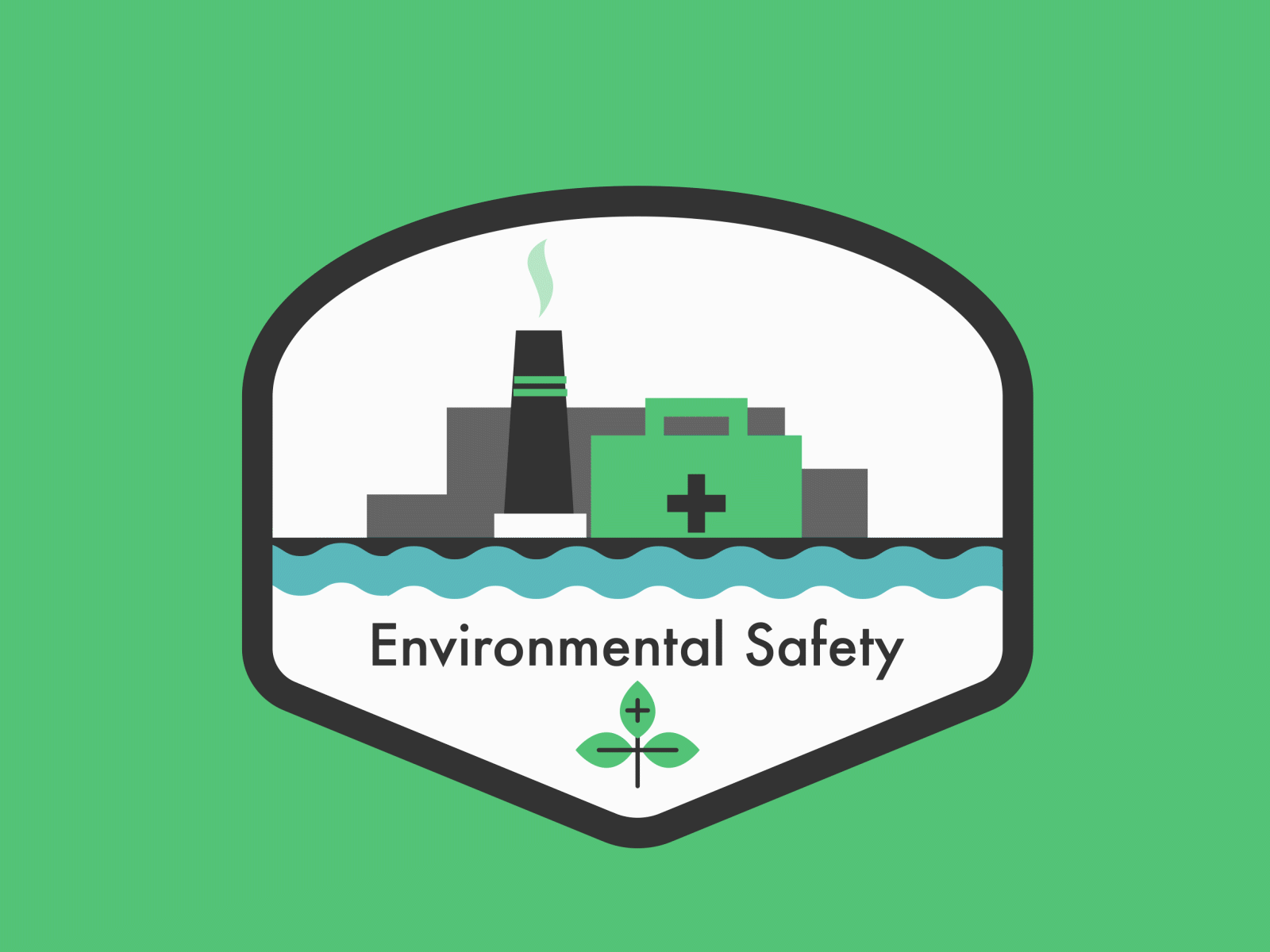Environmental Safety logo after effects elearning environment environmental environmental health and safety factory gif health illustration logo manufacturing motion graphic safety training