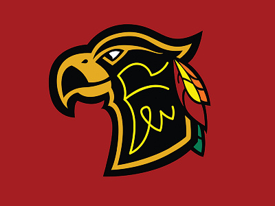 Chicago Blackhawks bird blackhawks chicago chicago blackhawks hawks hockey logo raptor rebrand redesign sports
