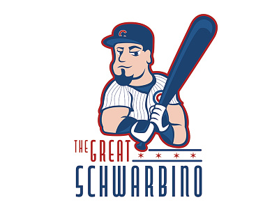 The Great Schwarbino baseball chicago chicago cubs cubbies cubs home run kyle kyle schwarber north side schwarbino schwarbs sports design