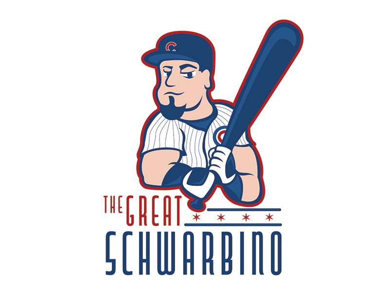 The Great Schwarbino north side sports design schwarbino schwarbs kyle schwarber kyle cubbies home run baseball chicago cubs cubs chicago