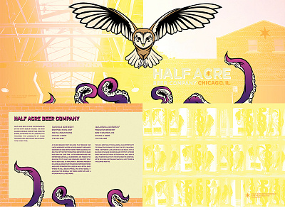 Half Acre Beer Company (Brewery Tour Booklet Pt.1) beer booklet brewery chicago guide half acre layout octopus owl spread