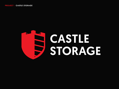 Castle Storage Logo branding design illustration logo logo design minimal typography