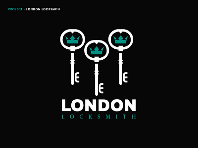 London Locksmith Logo branding design flat icon illustration illustrator logo logo design minimal typography