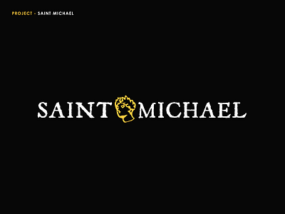 Saint Michael Logo branding design flat icon illustration illustrator logo logo design minimal typography