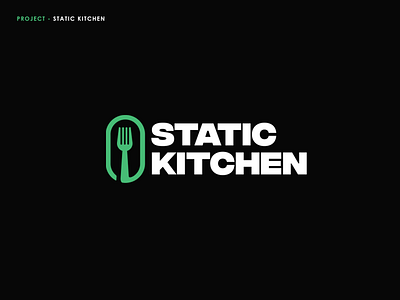 Static Kitchen Logo branding design flat icon illustration illustrator logo logo design minimal typography