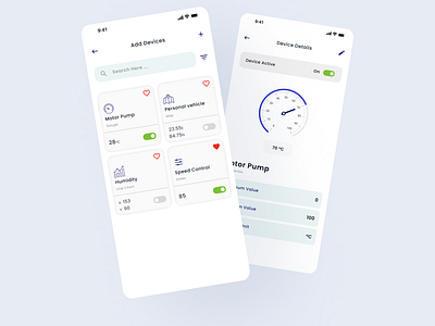 Advanced Smart Gadget Control Mobile UI Design design control gauge mobile cards mobile ui professional design simplistic smart control smart home ui ux