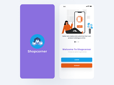 Onboarding screen design for an ecommerce platform