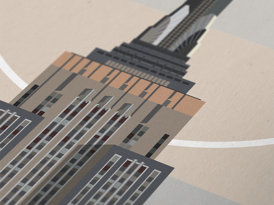 Empire State Building architecture illustrator poster