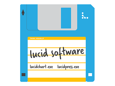 Lucid Software Floppy Sticker floppy retro sticker
