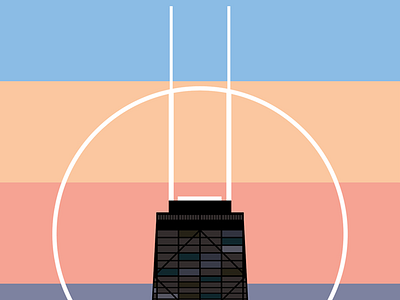 The John Hancock Building Chicago architecture chicago illustrator skyline skyscraper