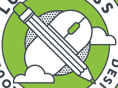 How Design Sticker cloud crest design flat illustrator lucidpress mouse pencil seal sticker