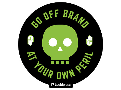 Event Sticker for Lucidpress branding danger illuminati poison skull sticker