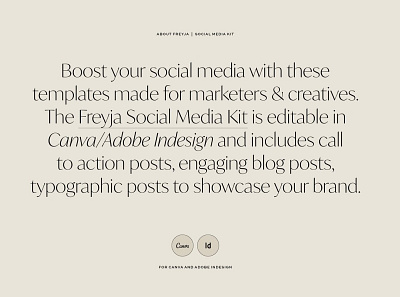 Freyja | Social Media Marketing Kit - 2 app branding design graphic design illustration logo typography ui ux vector