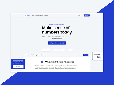 Landing Page for SAAS landing page saas ui ux website