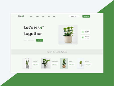 Plant Selling Landing Page branding design figma landing page saas ui ux website