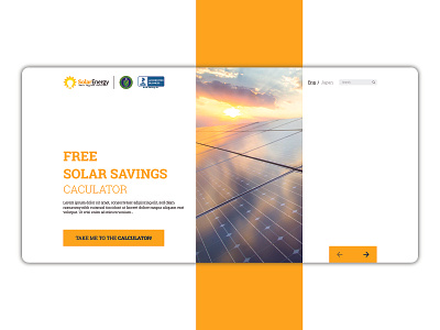 Free Solar Savings Page creative creative design design flat lading page minimalist typography ui ux web