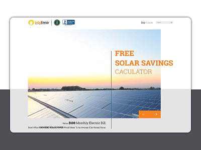 Free Solar Savings Page Ver 2 clean creative creative design design lading page minimalist ui ux web website