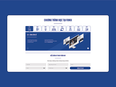 Program Online Learning Page creative flat lading page ui ux web website