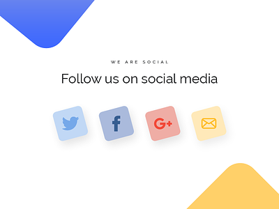 Social Media Share contact creative design follow follow us page share socail media icons social share uiux