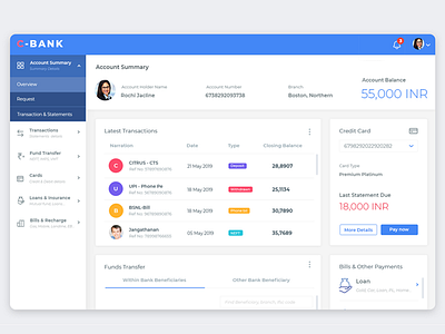 UX/UI  Design - Banking Dashboard UI Design