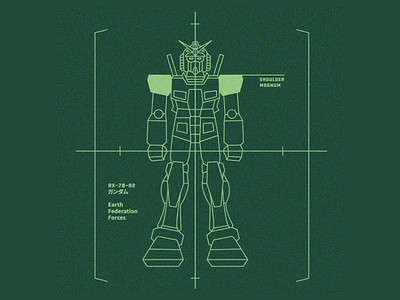 RX-78-2 animation gundam illustration vector