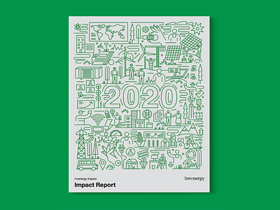 invenergy 2020 Impact Report annualreport branding graphic design illustration lineart vector