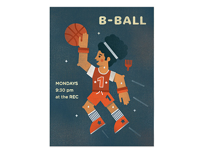 B Ball basketball hangtime hoopdreams illustration poster