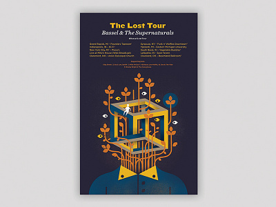 The Lost tour eyes opticalillusion poster trees