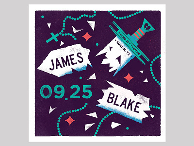 James Blake gigposter illustration jamesblake sword