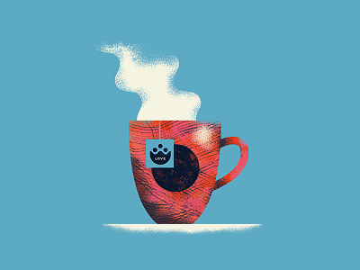 Morning Love coffee illustration