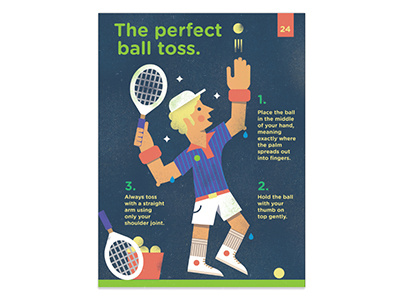 The perfect ball toss illustration tennis