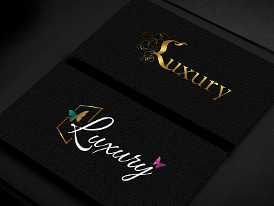 Logo antique butterfly door golden luxury modern realestate