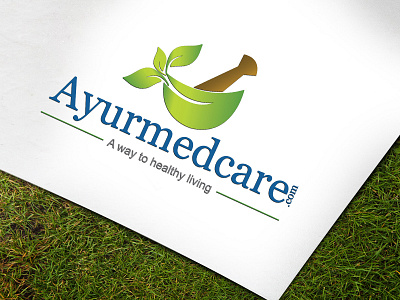 Logo ayurveda forest health herbal leaf medicine