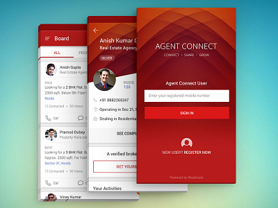 App android app board login mobile profile