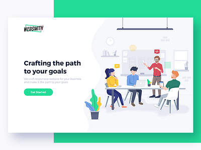 Landing Page Illustration for Webdesign Agency