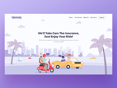 Insurance Landing Page Illustration