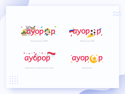 Ayopop Custom Occasion Logo app customlogo design studio event illustration logo logo design mobileapps product design ui uidesign ux